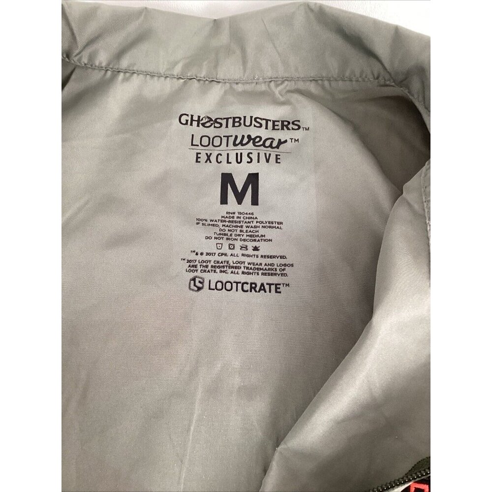 Ghostbusters Windbreaker Jacket Men's Medium Lootwear Exclusive Lootcrate Zip Up - Picture 5 of 6